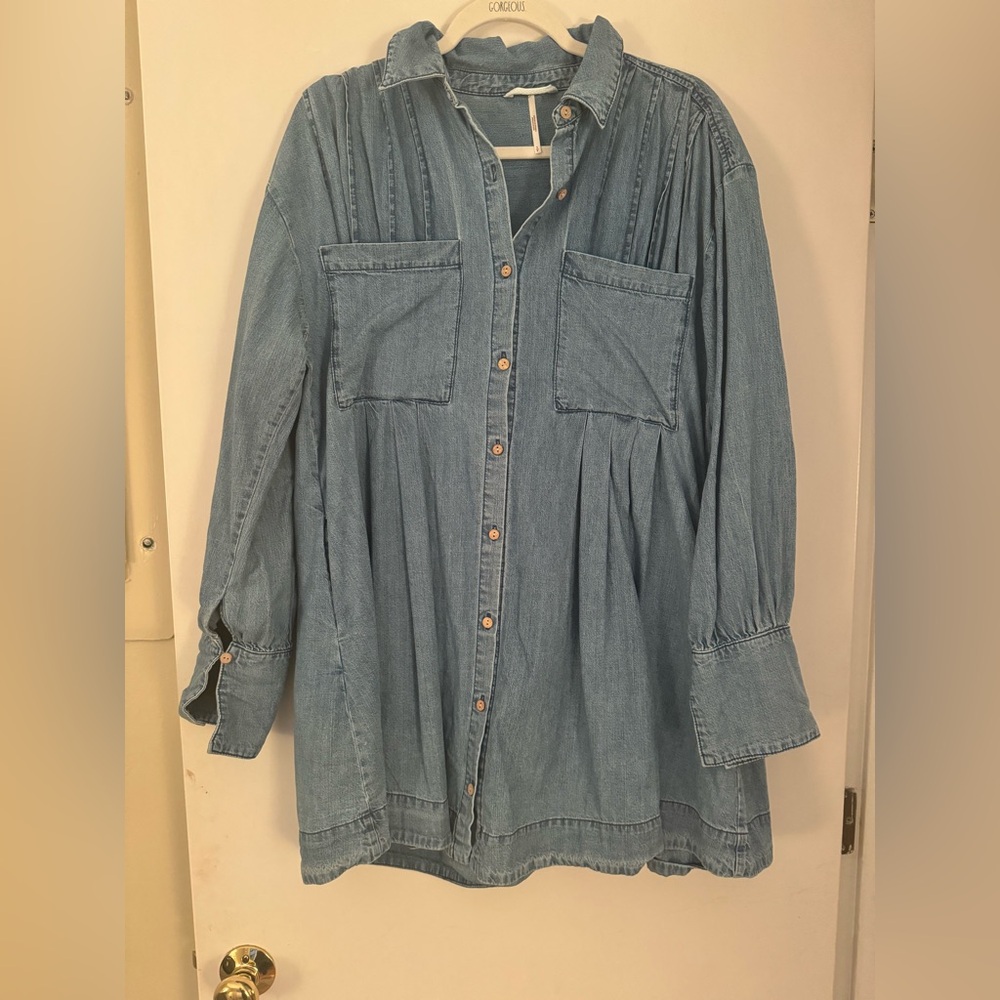 Free People Shift Denim Dress
